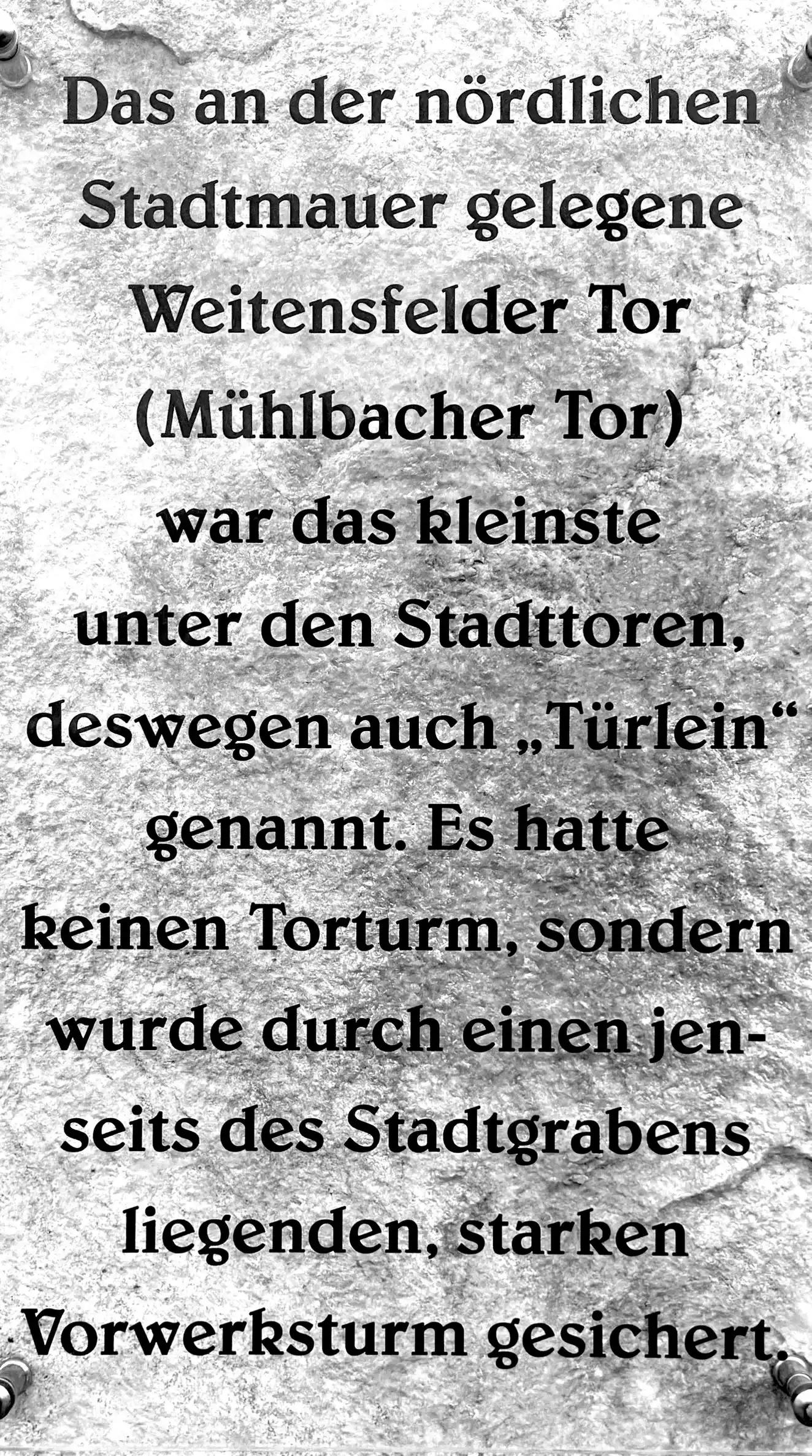 Inschrift auf dem Stein