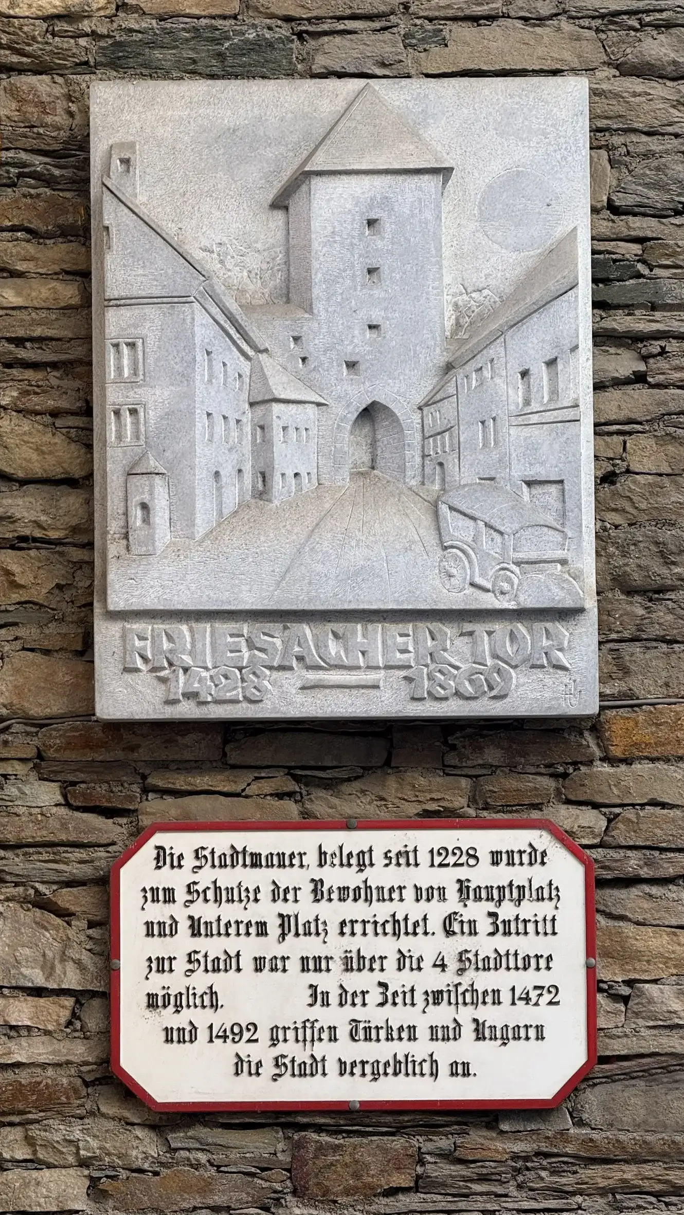 Text auf der Standorttafel