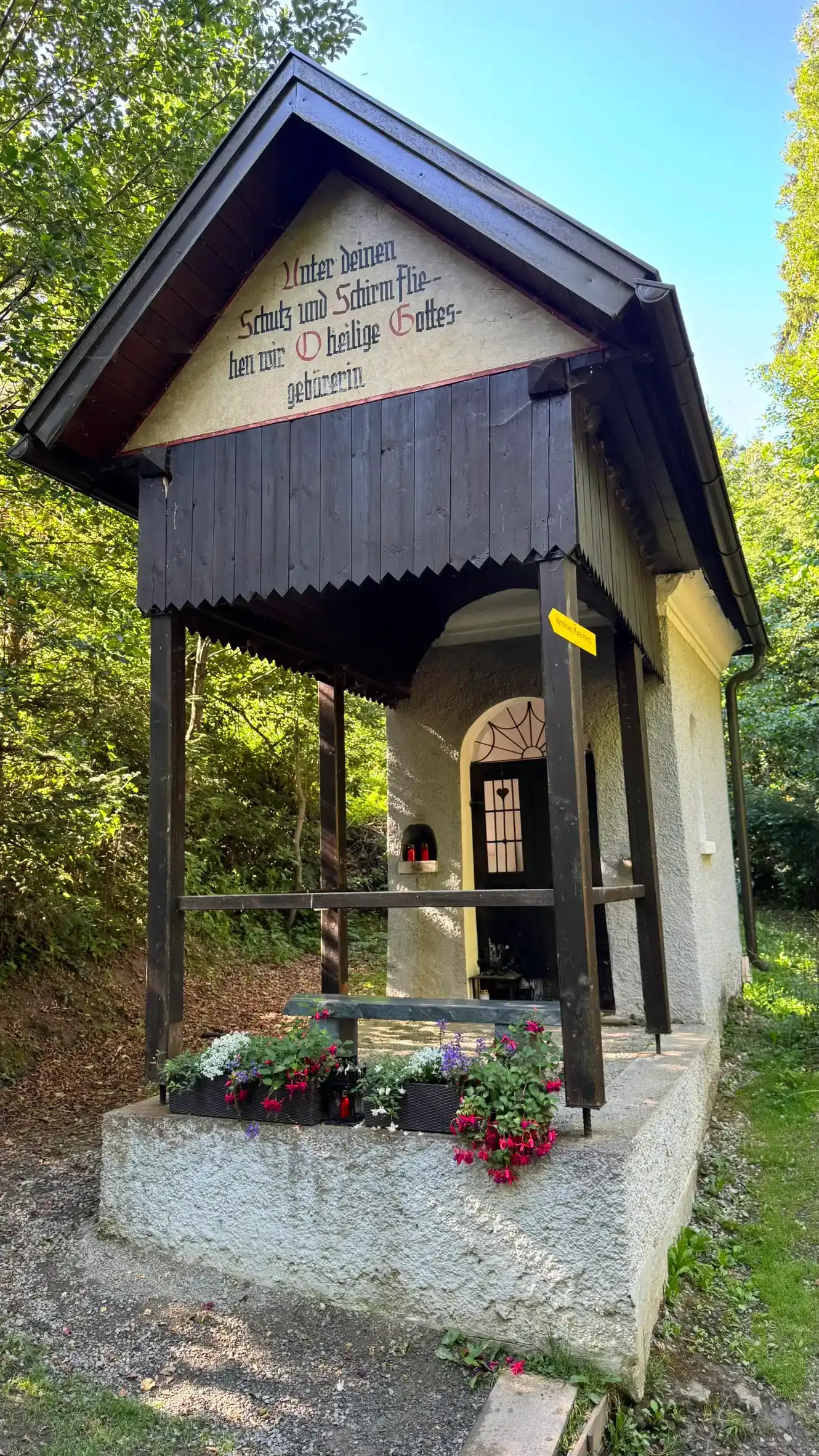 Forest chapel on Muraunberg, housing “Black Madonna”