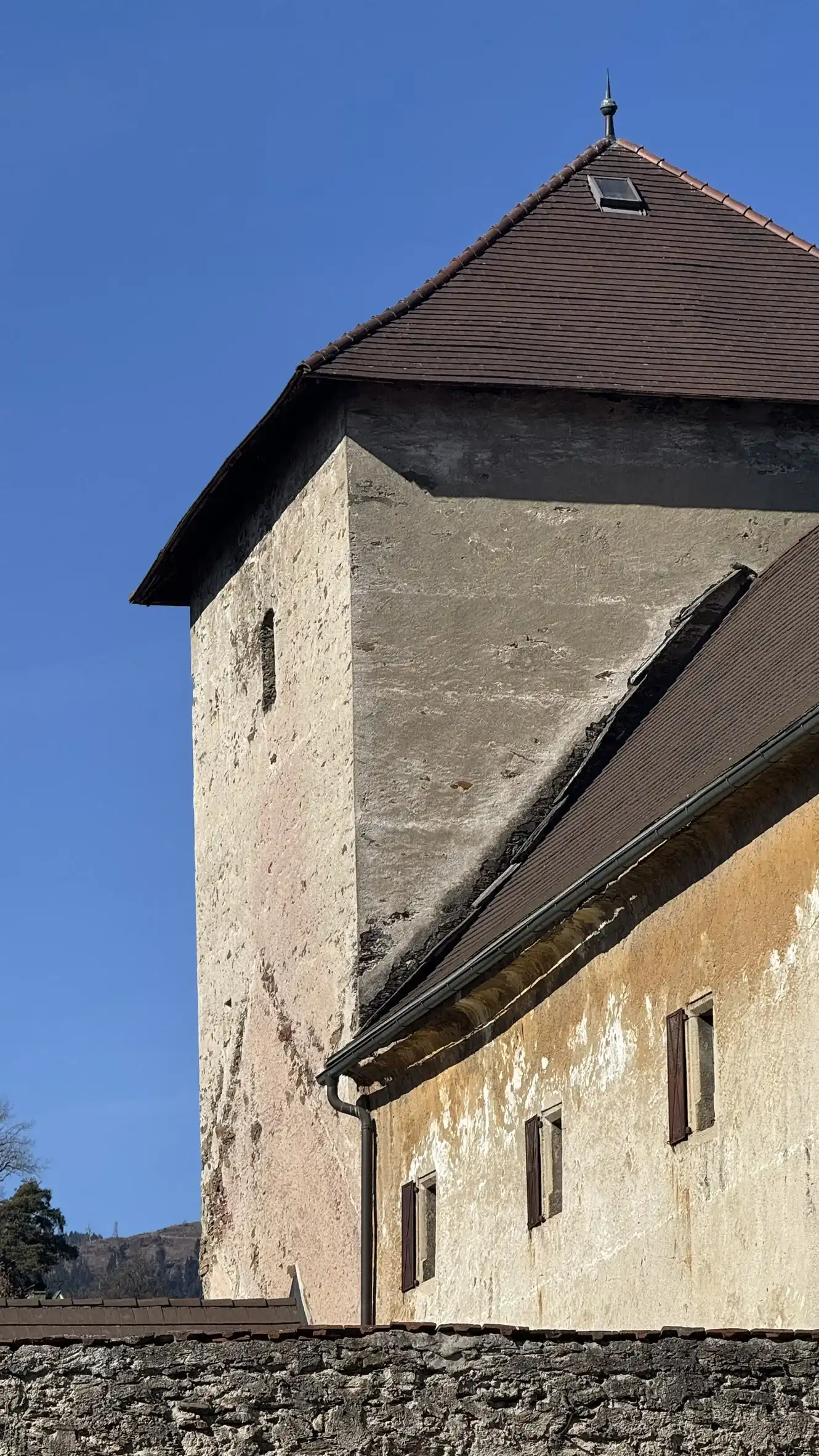 Tower and eastern facade; photographed from Burggasse