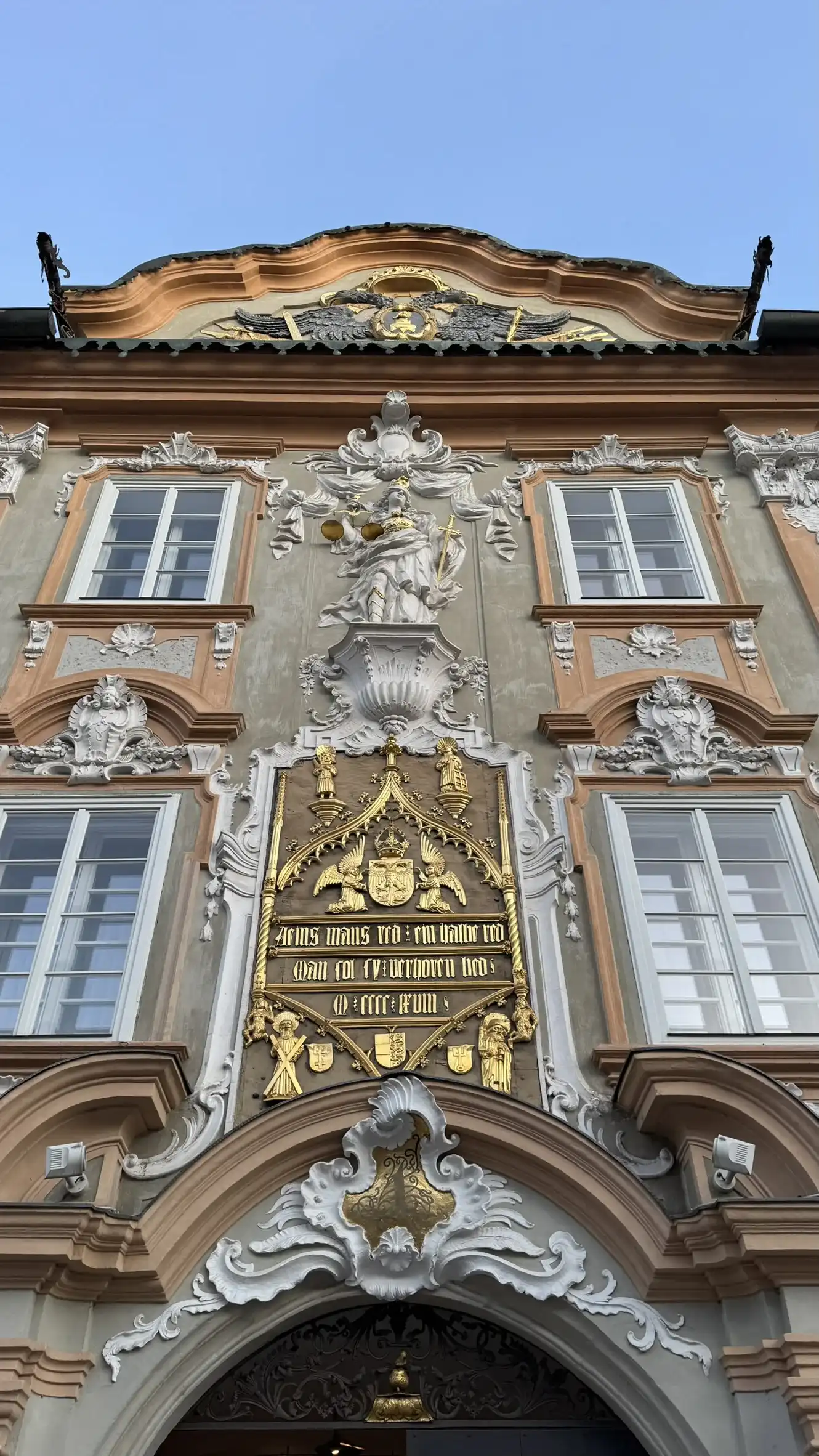 Three-storeyed facade of the town hall