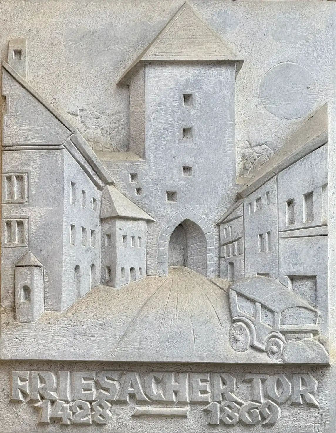 Tafel am ehemaligen Standort des Friesacher Tors.