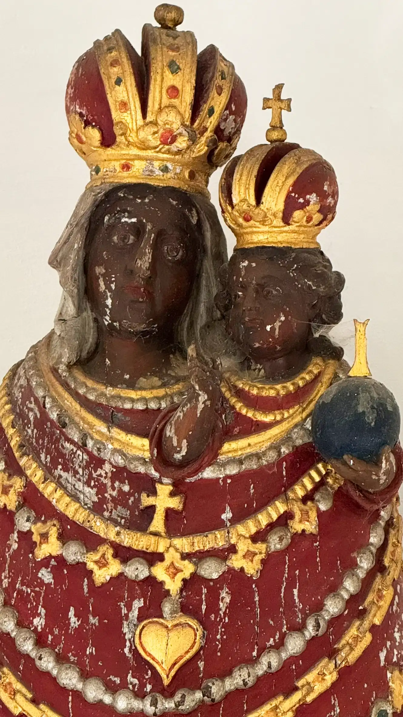 “Black Madonna” and “Black Infant Jesus” wearing crowns