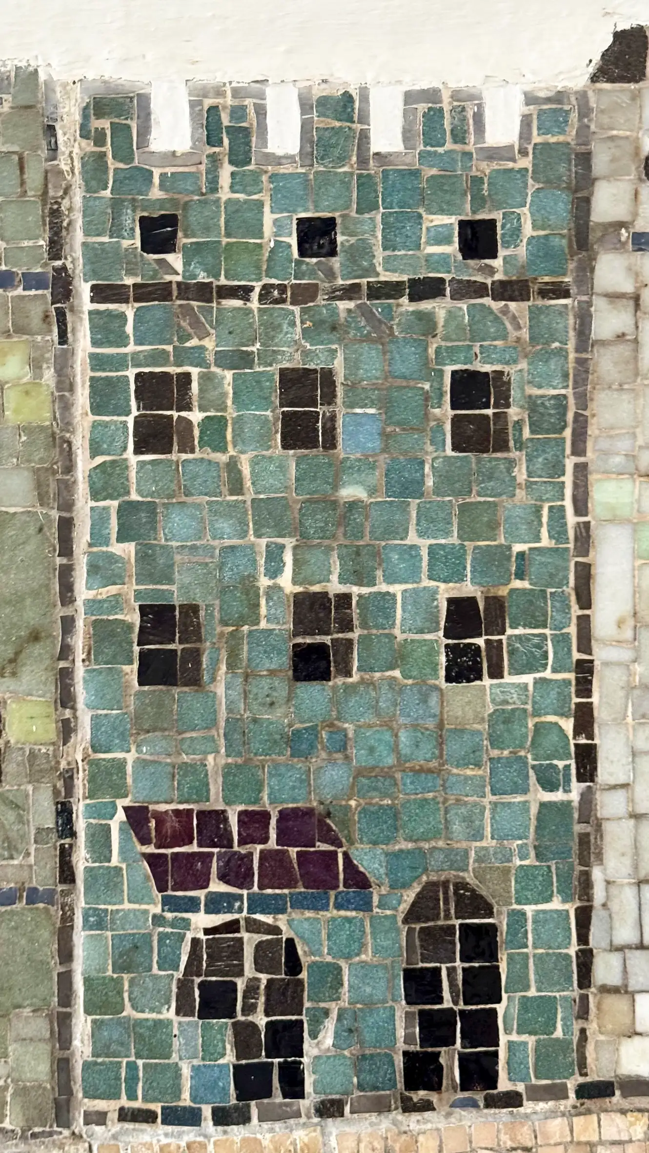 Tesserae colours: Ionian blue, coffee brown, black