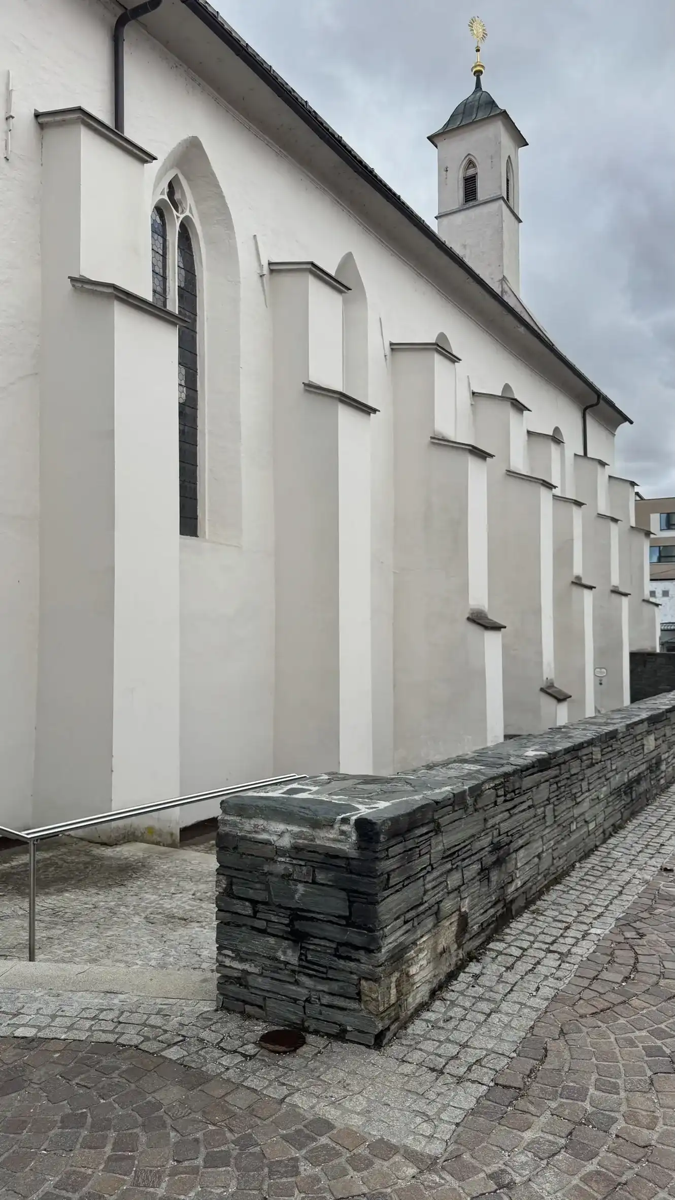 Stepped buttresses of the north-west facade