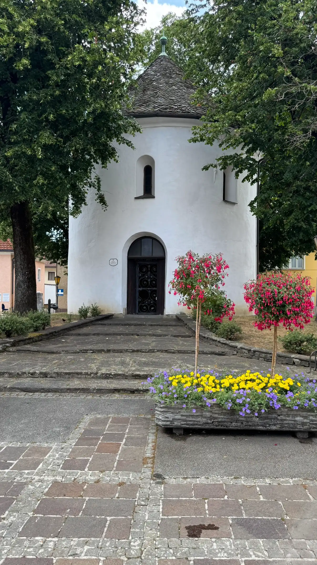 Charnel house, viewed from the eastern end of Kirchplatz