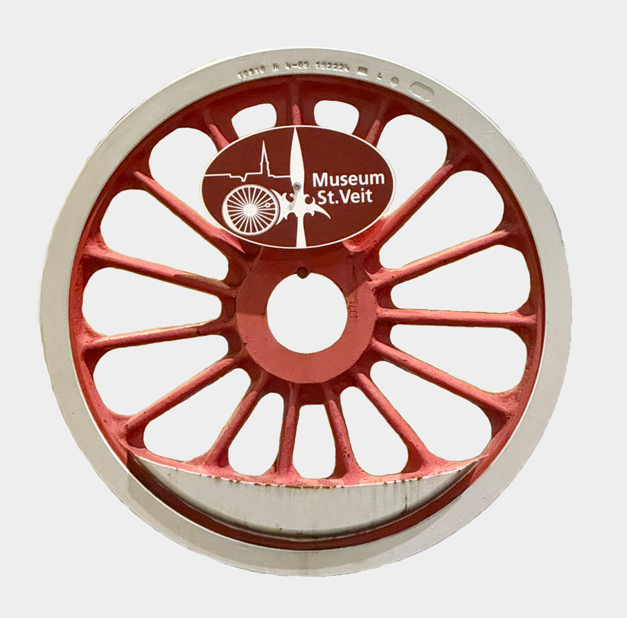 spoked locomotive wheel