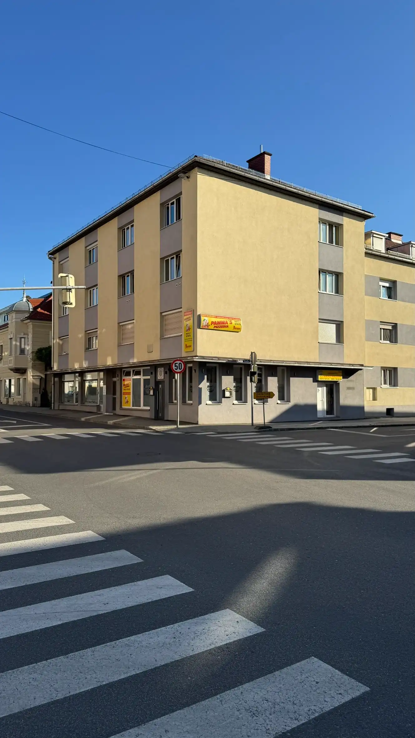 This building was erected after the former workers' hostel (Arbeiterheim) was bombed during WWII.