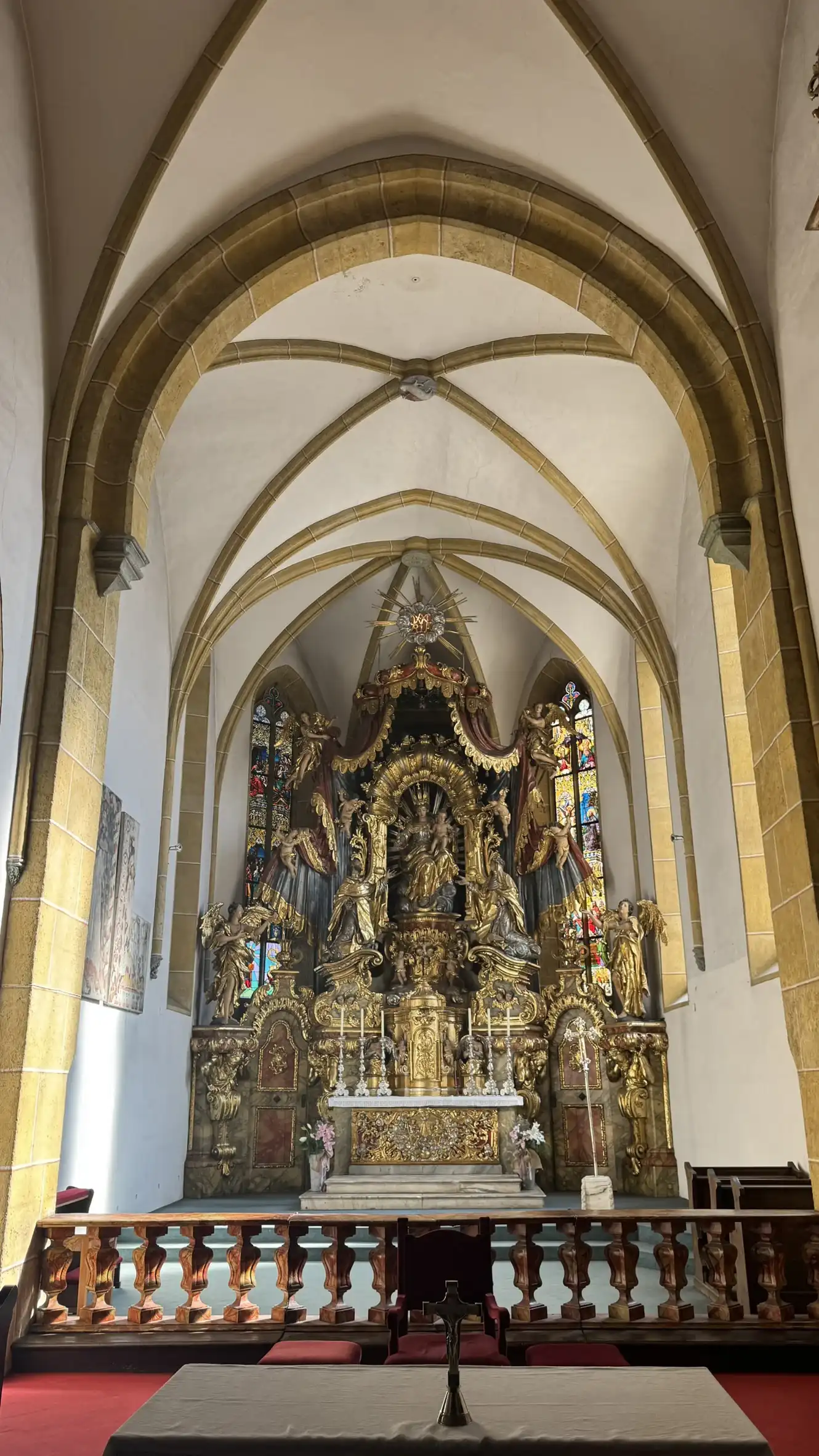 Barocker Altar, geschaffen 1752 von Johann Pacher