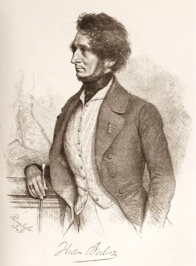 Hector Berlioz | Lithografie, 1845