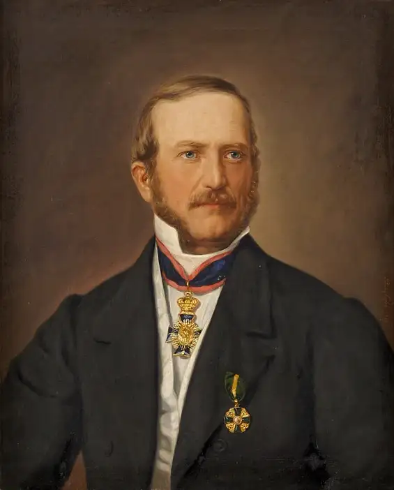 Portrait of a man wearing an Order | oil painting, 1862