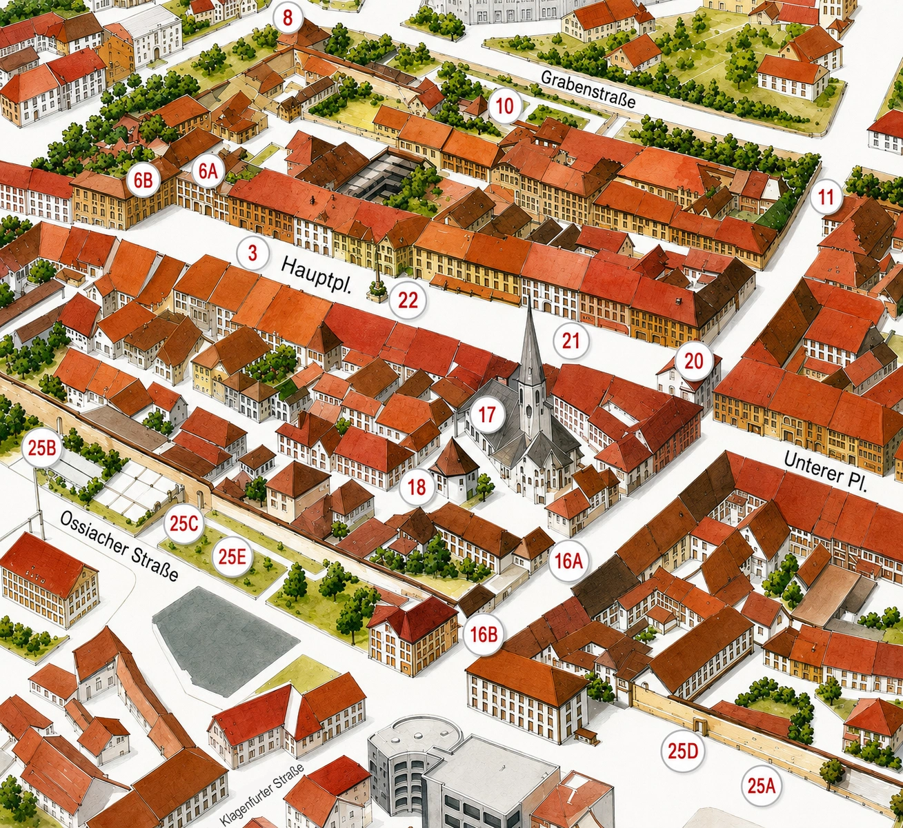 3D Orientation Map | Main Square and Surrounding Area (Based on an artist’s impression)